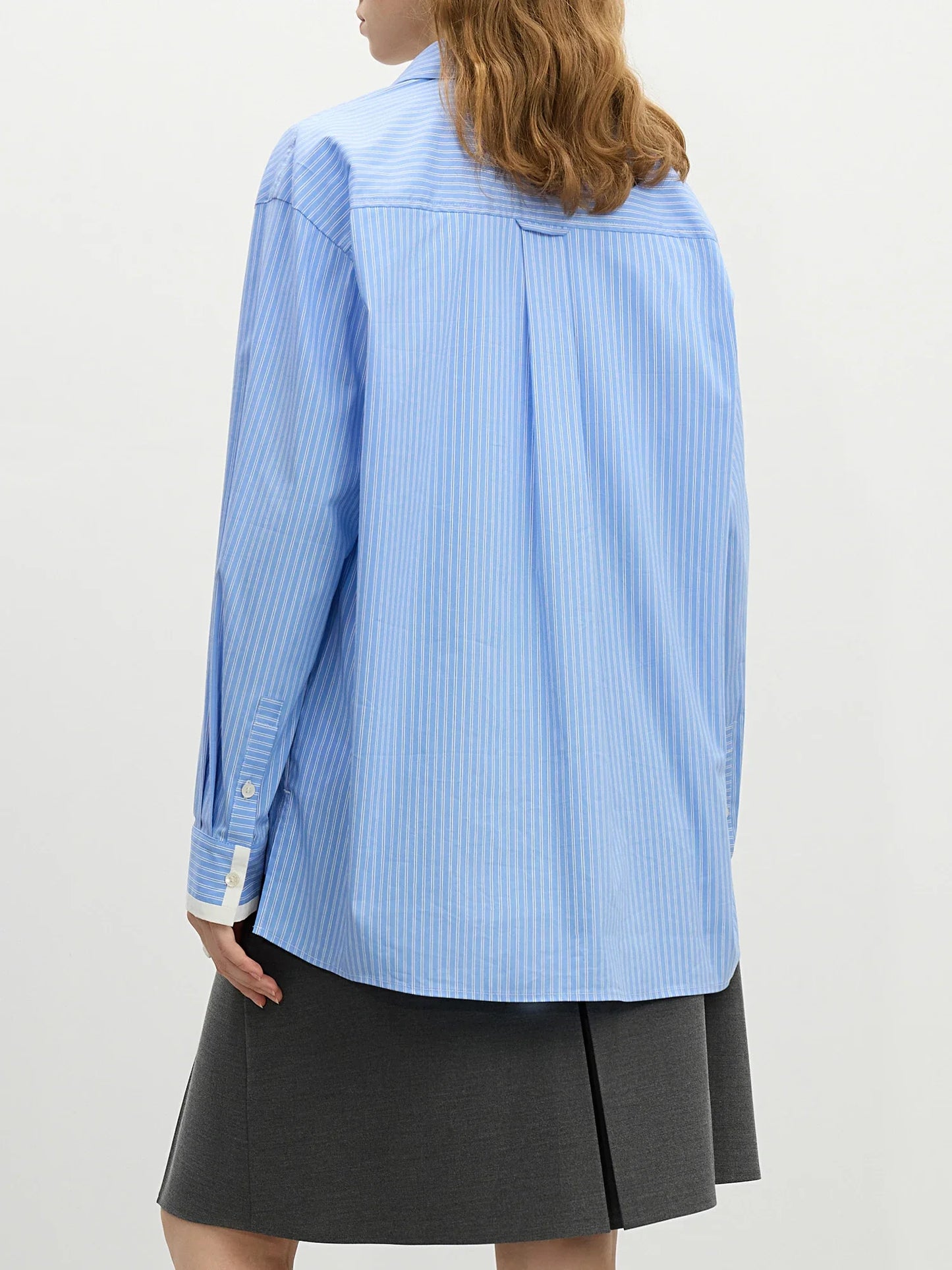 Saviig Striped Texture Shirt: New Spring 2025 College Style Long Sleeve Top