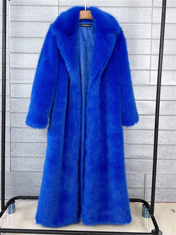 Saviig Winter Fur Feather Overcoat - Women's Elegant Loose Cardigan Coat