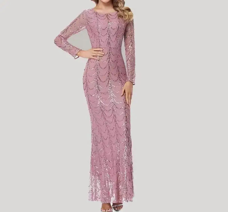 Saviig Women's Sequin Slim Fit Fish Tail Dress - 2 Colors
