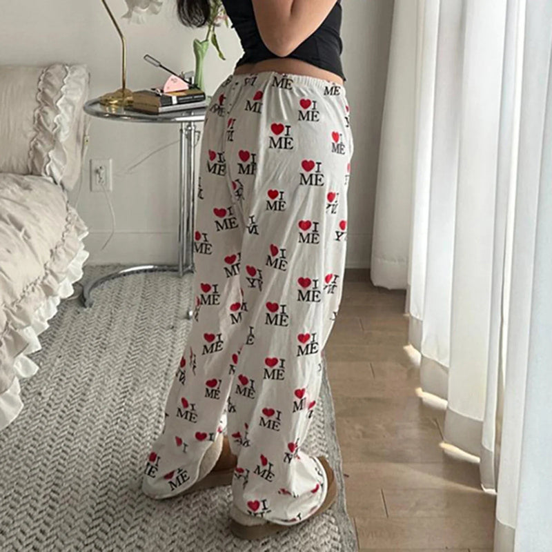 Saviig High-Waisted Printed Pajama Pants for Women