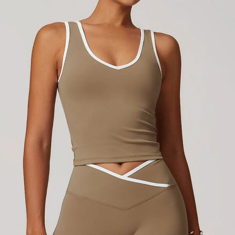 Saviig Push-Up Backless Sports Bra for Yoga Gym Fitness
