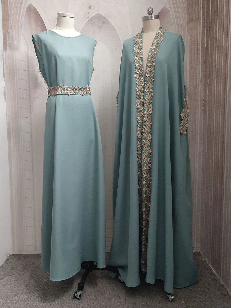 Saviig Embroidered Abaya Dress for Muslim Women parties and occasions