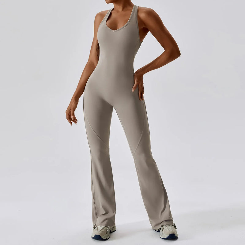 Saviig Women's Yoga Jumpsuit Fitness Romper Stretch Workout Bodysuit