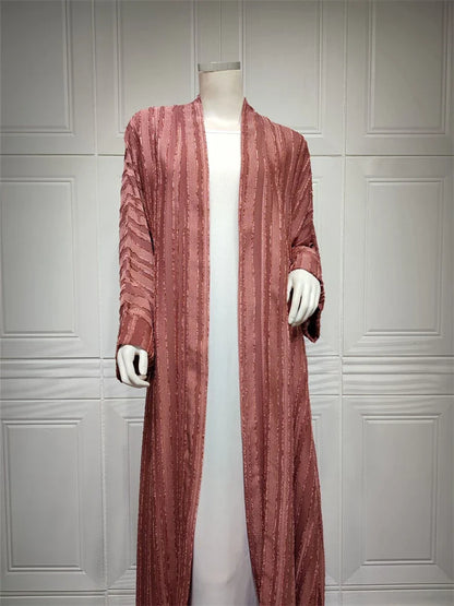Saviig Ramadan Eid Mubarak Kaftan Robe Kimono Abaya Dress Muslim Women