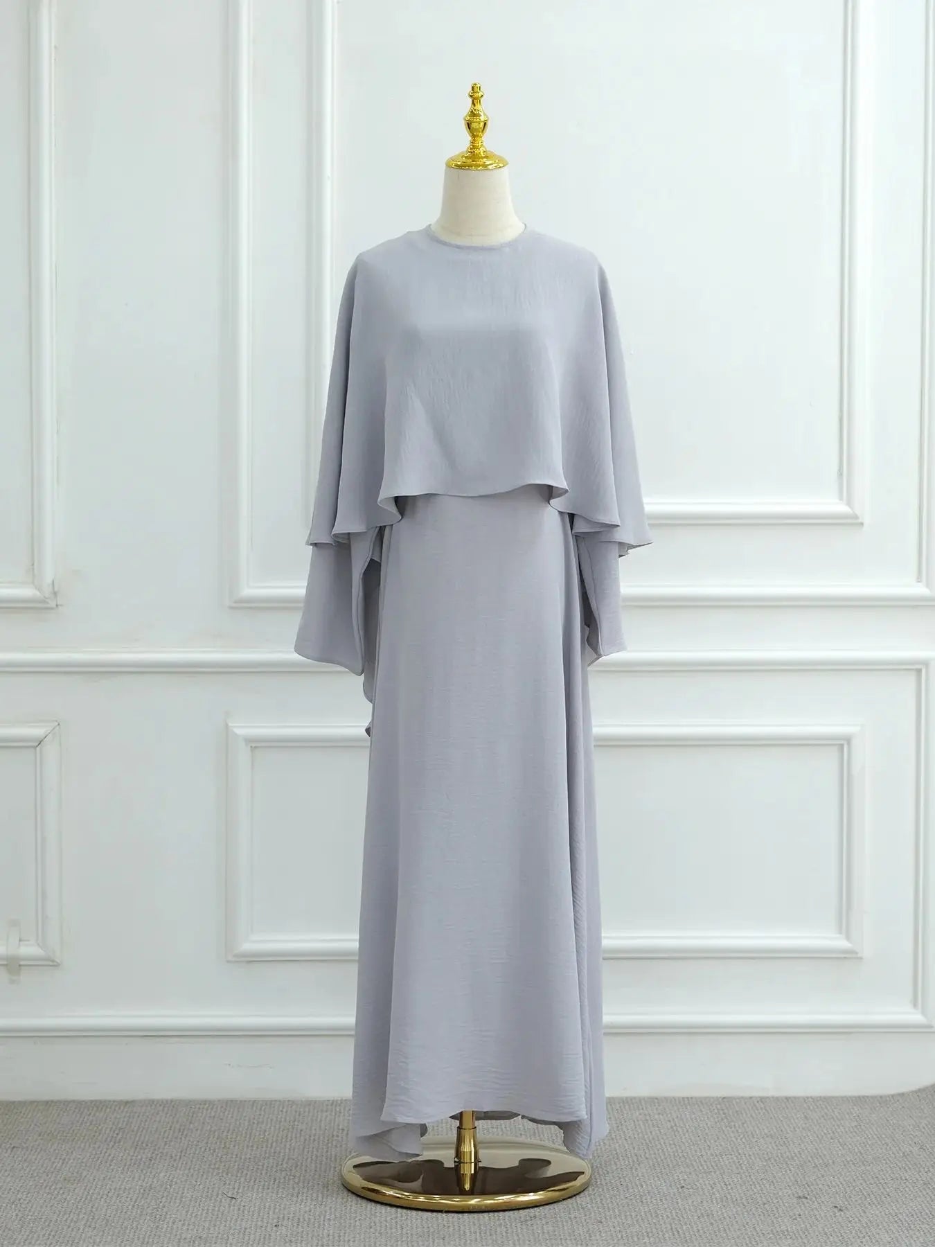 Saviig Dubai 2-Piece Abaya Set for Women, Modest Muslim Prayer Shawl Dress