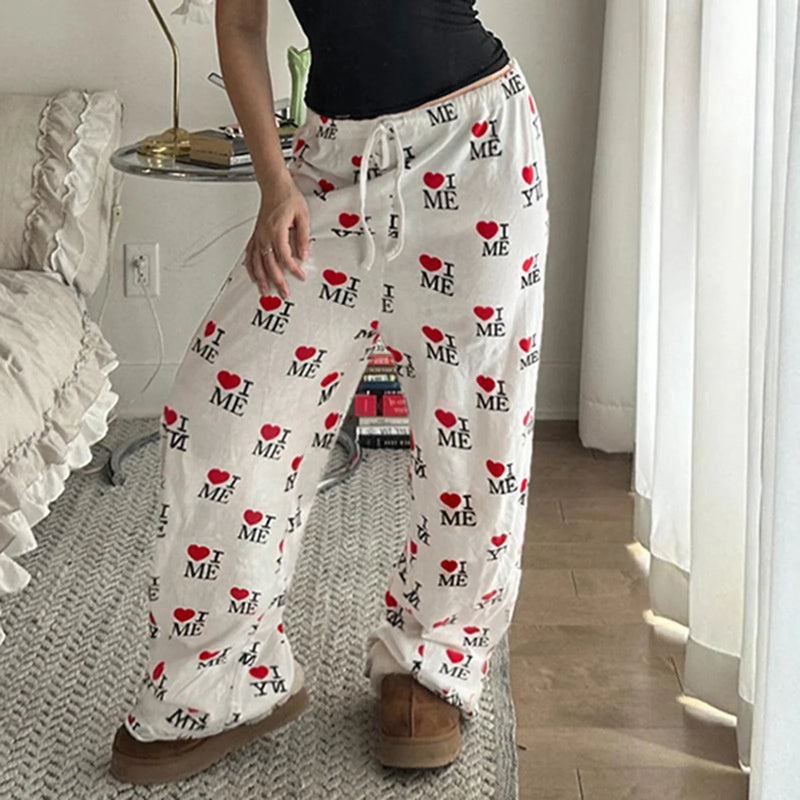 Saviig High-Waisted Printed Pajama Pants for Women