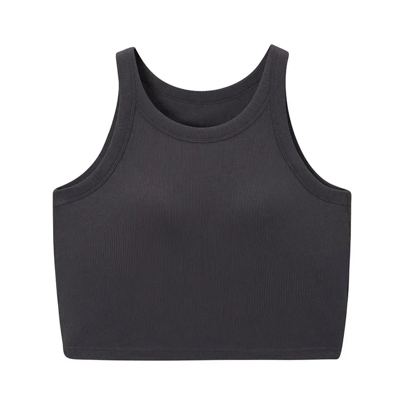 Saviig Modal Bra Top: Chest Pad Vest Camisole Crop for Women