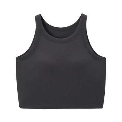 Saviig Modal Bra Top: Chest Pad Vest Camisole Crop for Women
