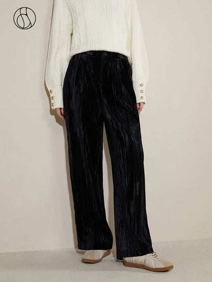 Saviig Winter Velvet Long Trousers for Women