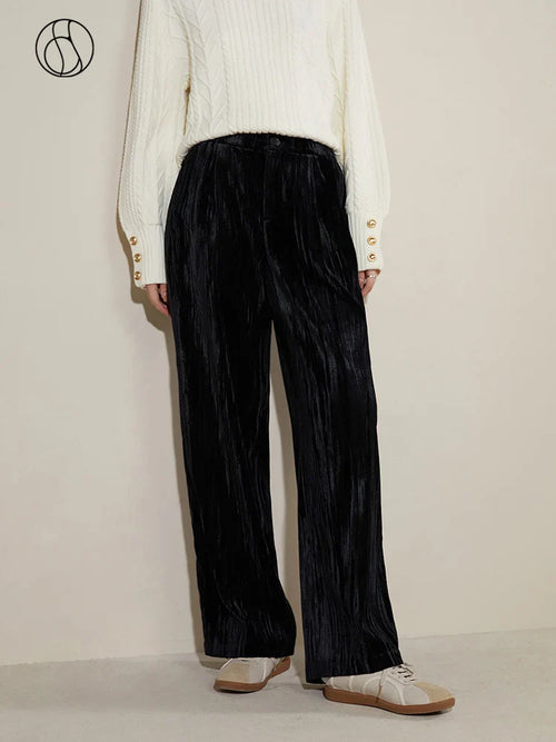 Saviig Winter Velvet Long Trousers for Women