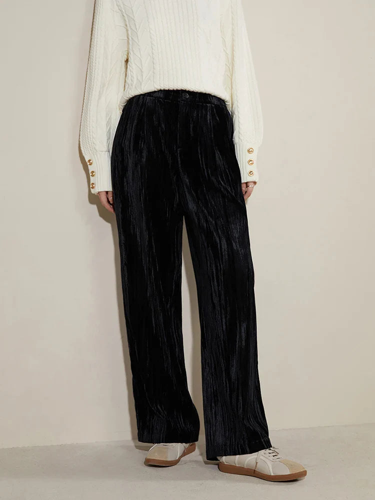 Saviig Winter Velvet Long Trousers for Women