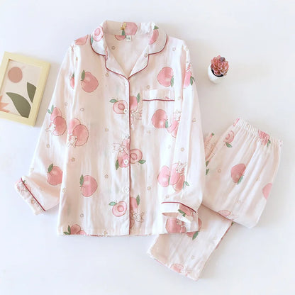 Saviig Maple Leaf Pajama Set - 100% Cotton Sleepwear