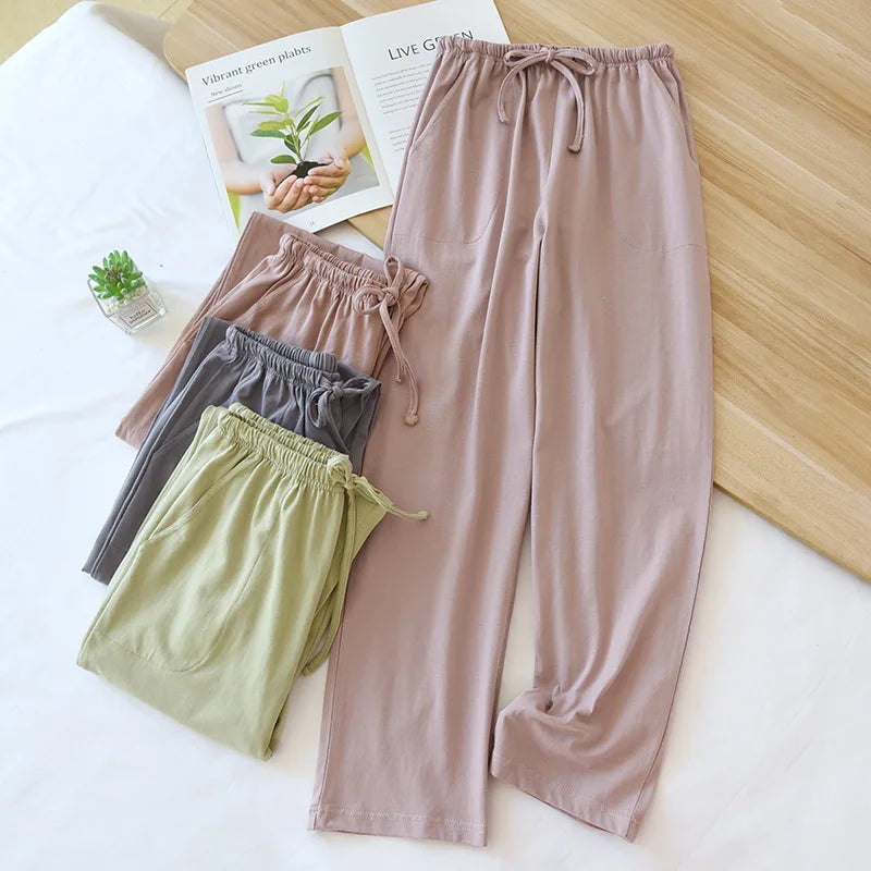 Saviig Cotton Knit Sleep Pants for Women