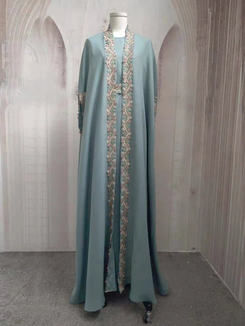 Saviig Embroidered Abaya Dress for Muslim Women parties and occasions