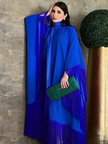 Saviig Ramadan Eid Muslim Women's Elegant Caftan Abaya Party Dress