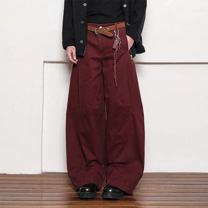 Saviig Vintage Khaki Wide Leg Jeans for Women - High Waist & Loose Fit