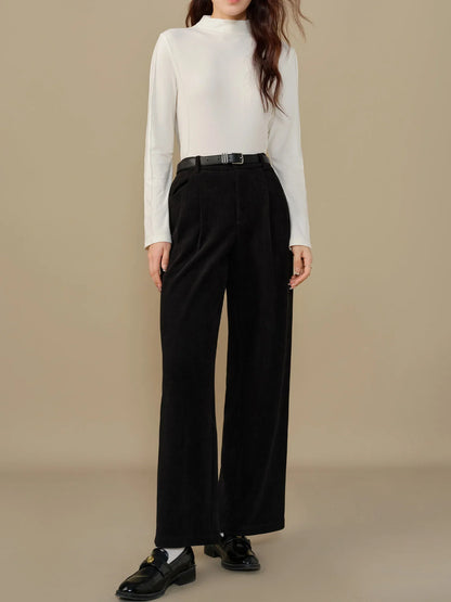 Saviig Corduroy Winter Trouser - Women's High Waist Straight Pants