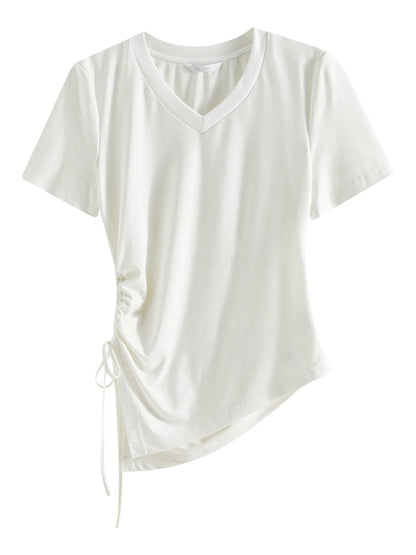 Saviig Edgy Asymmetric Hem Sleeveless Crop Top