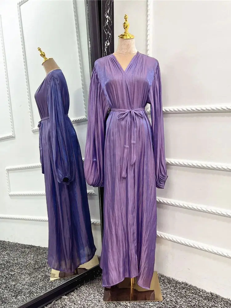 Saviig Kimono Style Kaftan Abaya for Women - Islamic Long Robe Dress