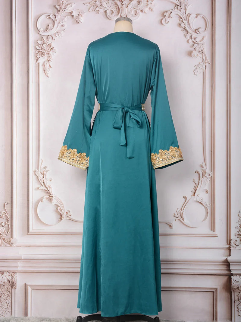 Saviig Moroccan Takchita Kaftan 2-Piece Set for Wedding and Evening Parties