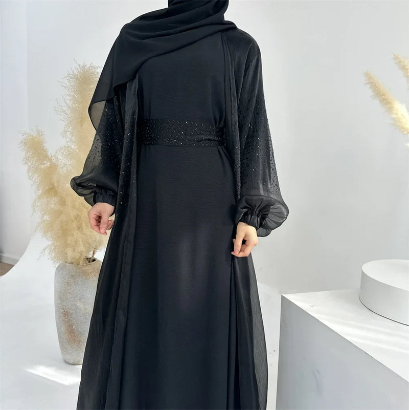 Saviig Ramadan Kaftan Abaya 2 Piece Set for Women