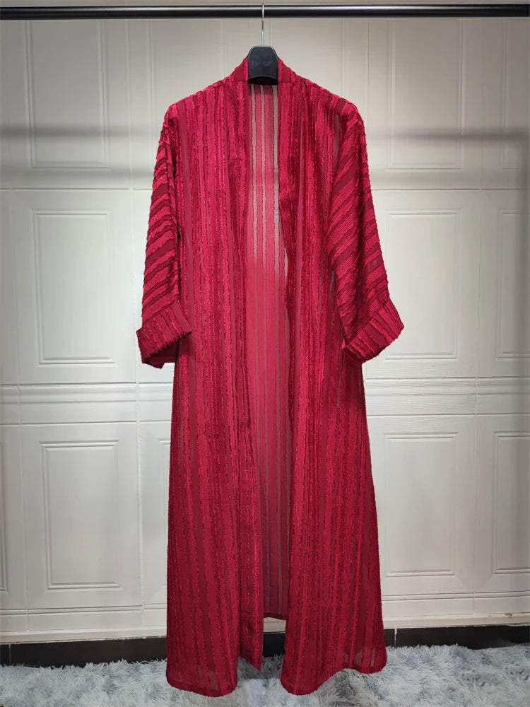Saviig Ramadan Eid Mubarak Kaftan Robe Kimono Abaya Dress Muslim Women