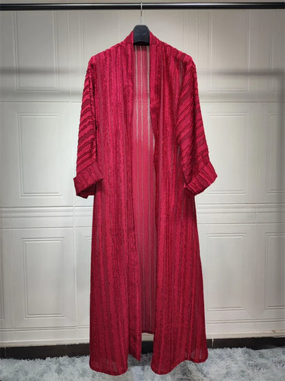 Saviig Ramadan Eid Mubarak Kaftan Robe Kimono Abaya Dress Muslim Women