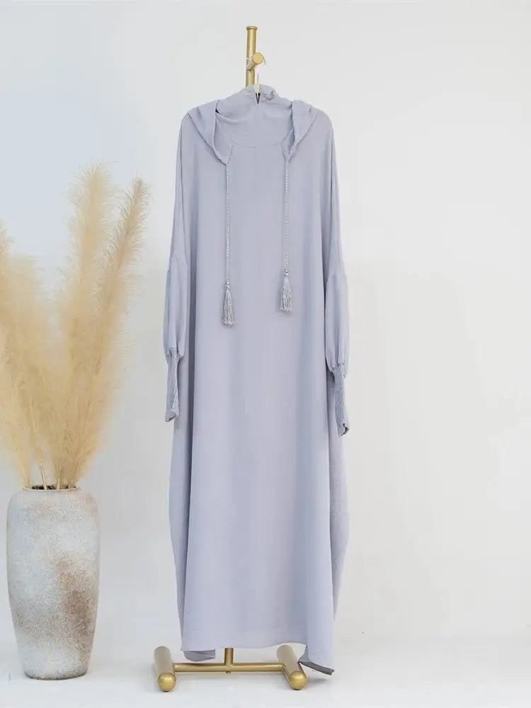 Saviig Ramadan Hoodie Kebaya Khimar Abaya Modest Dress Robe for Muslim Women