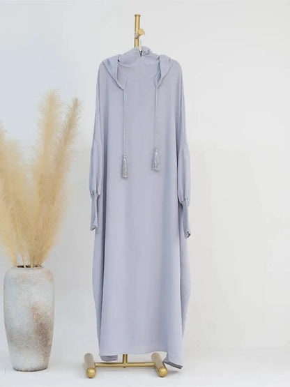 Saviig Ramadan Hoodie Kebaya Khimar Abaya Modest Dress Robe for Muslim Women