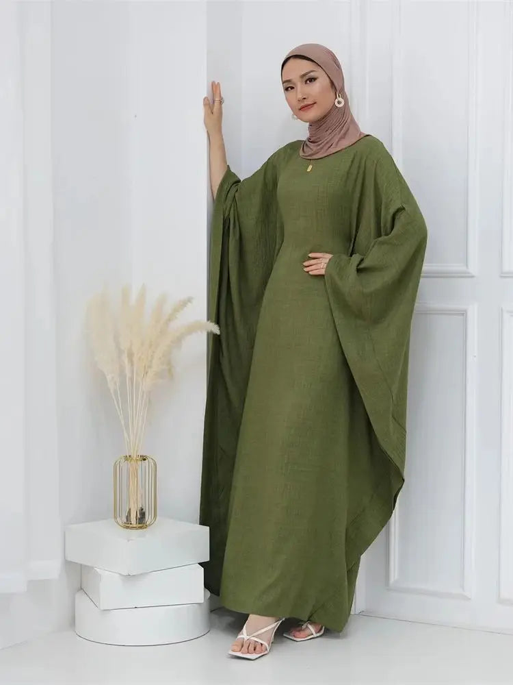 Saviig Ramadan Plus Size Kimar Kebaya Abaya Muslim Modest Dress for Women