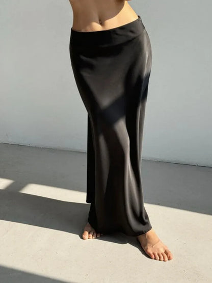 Saviig Solid Color High Waisted Fishtail Skirt for Women - Slim Fit & Comfortable